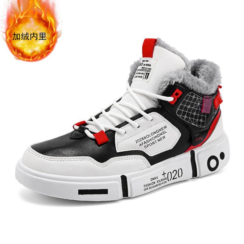 

Осень и зима большой размер износостойкие парные новые спортивные ботинки Мартина на платформе и с утолщением 2025 высокие кеды для тепла ниша 35