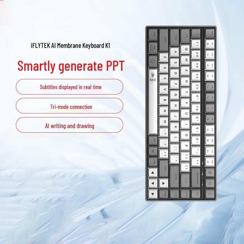

iFLYTEK AI K1 Tri-Mode Wireless Membrane Keyboard