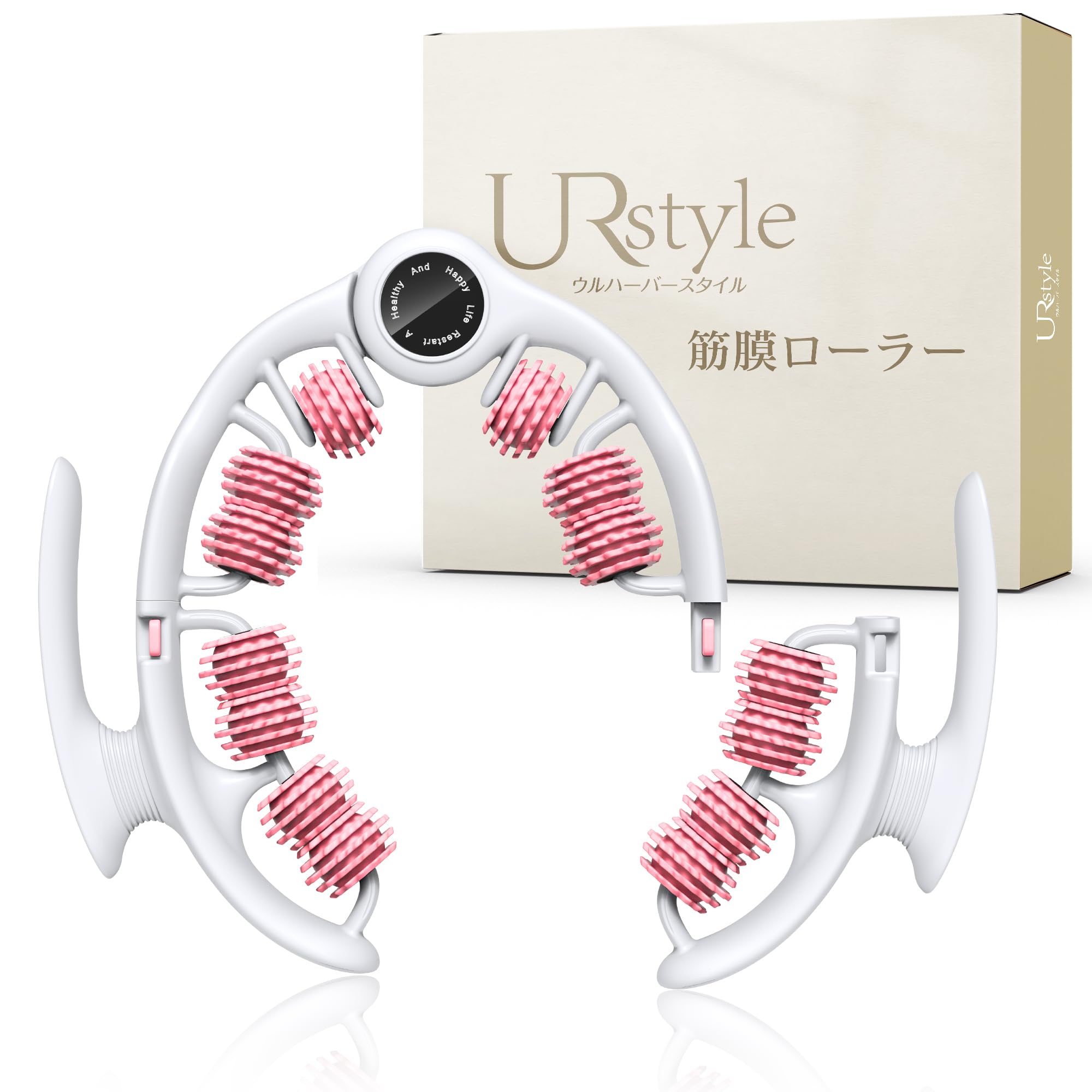 

Миофасциальный ролик для расслабления с отсоединяемой ручкой, для массажа всего тела, миофасциального расслабления мышц, целлюлита, ручной зажим для всего тела, розовый [2-сторонний и для использования] розовый