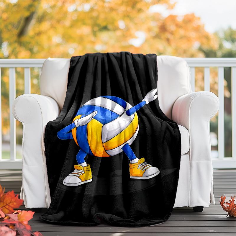 Volleyball Theme Printed Blanket - Perfect for Couch, Bed, Travel & Outdoor Use | Machine Washable, Cozy & Durable.