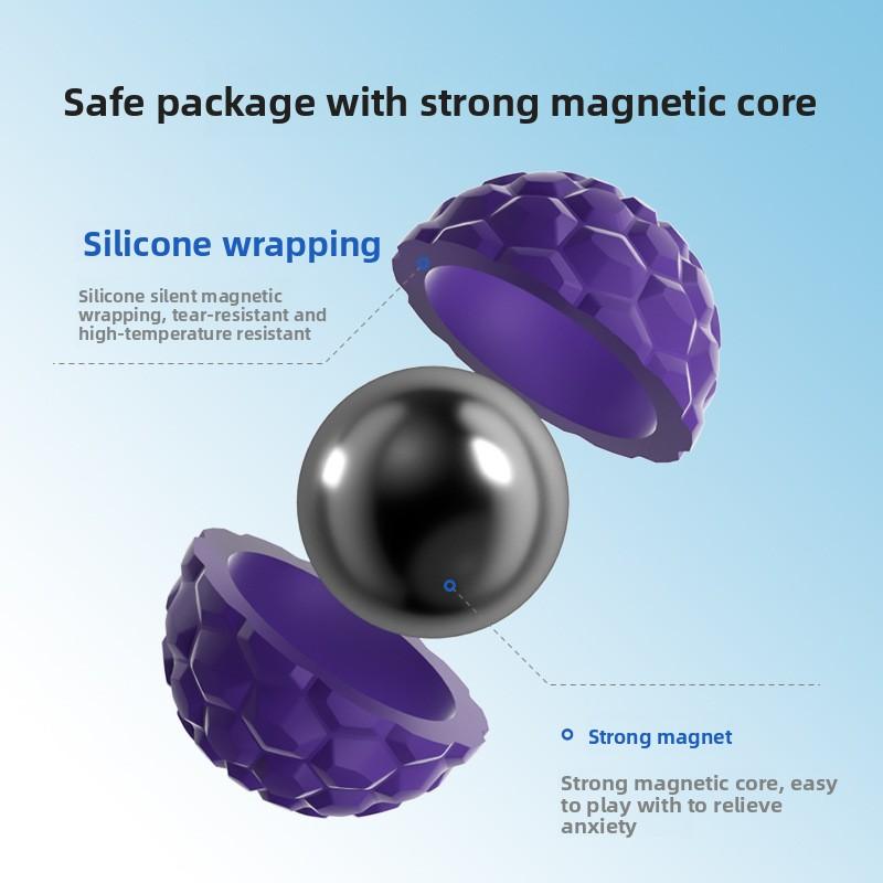 Silicone Sensory Fidget Stress Balls 4 Pack – Quiet Anxiety Relief Fidget Toy For ADHD, Autism, Adults Teens Office & Classroom