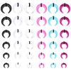 WKOUD 4G-14G Pinzette con Coni in Acrilico per Septum Forma a C Kit Coni per Piercing Buffalo Anelli Espansori per Allungamento per Naso Orecchio Cartilagine