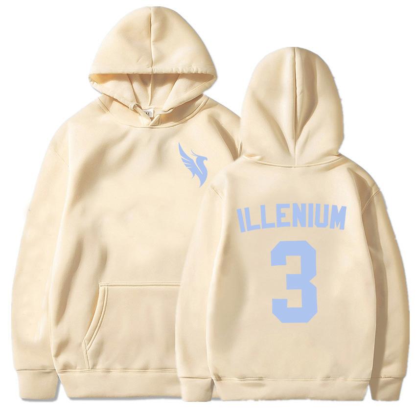 ILLENIUM Print Hoodies Long Sleeve Fashion Winter/Autumn Sweatshirts Fleece Warm Men Women Pullovers Streetwear Graphic Clothing