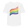 T-Shirt mit Regenbogenflagge-Aquarellmuster