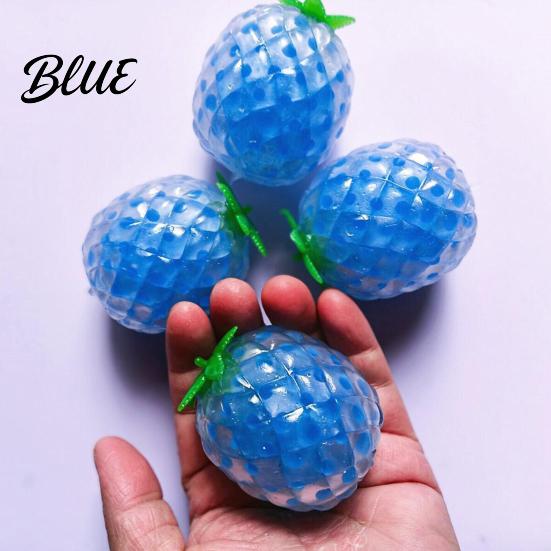 Stress Relief Toy Grape Strawberry Fruit Squeeze Colorful TPR Balls Soft Fidget for Kids Adults Portable Decompression Gadget Anxiety Party Favors