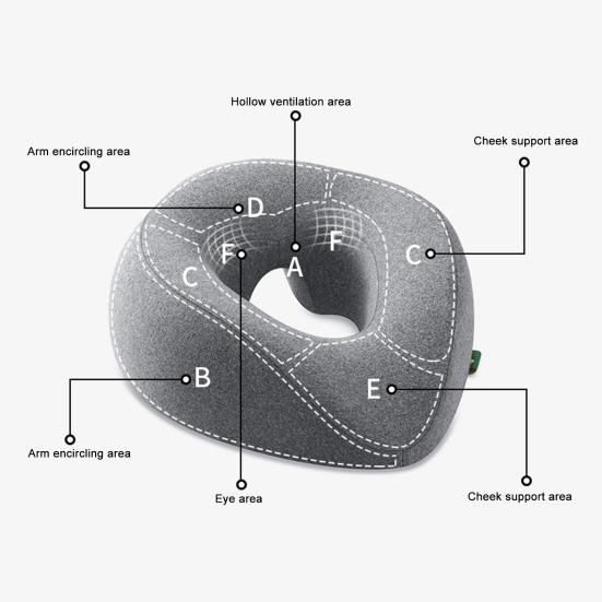 Down Pillow Spa Face Cradle Prone Cushion with Face Cutout