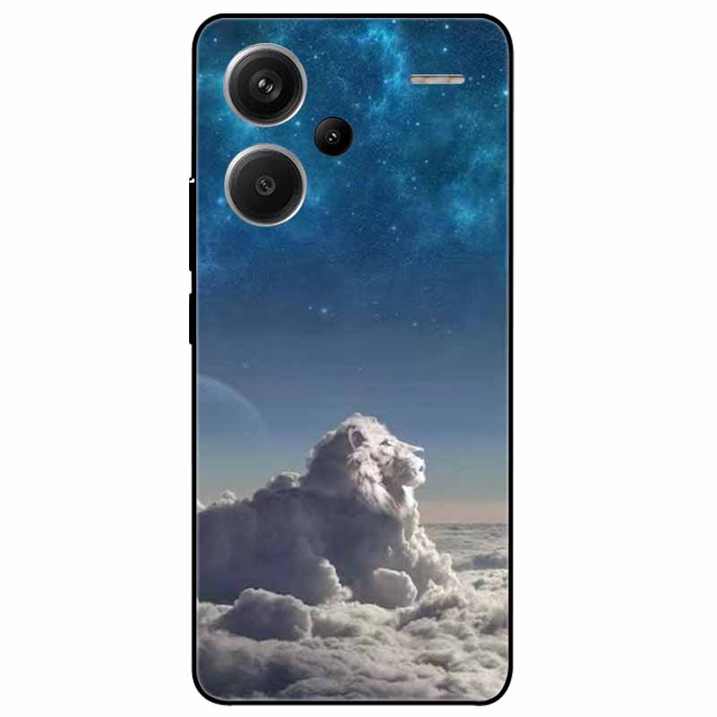 For Redmi Note 13 Pro Plus 5G Pro+ Case Soft Black Painted Cats TPU Funda For Xiaomi Redmi Note 13 Pro 5G Note13 Silicone Cover
