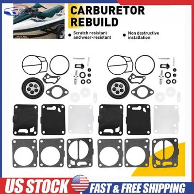 2x For Sea-Doo GS GTS GTI LE SP 1997-05 Carburetor Rebuild Kit with Base Gasket