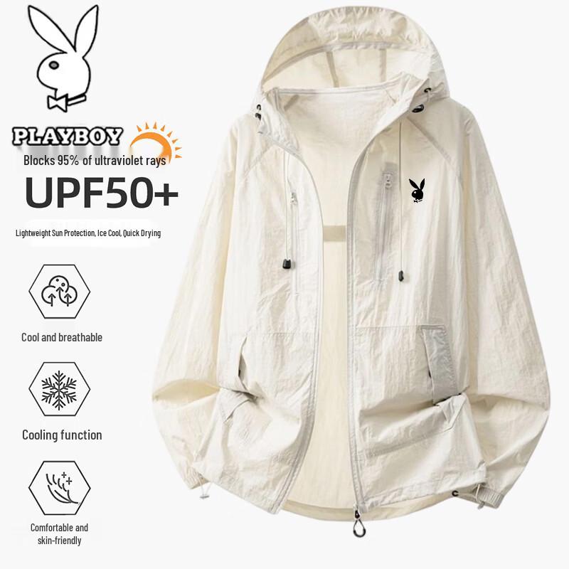 PLAYBOY Men s Summer Quick-Dry Sun Protection Hoodie 2XL