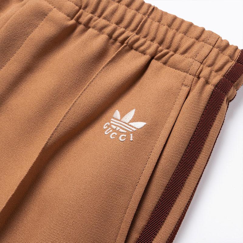 GUCCI x Adidas Originals Knitted Sweatpants Men's Brown 714926-ZAKQ9-2190