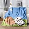 Cute Bubu and Dudu Series Blanket Flannel Cozy Soft Fleece Bedspread Classic Cartoon Blanket,Decke