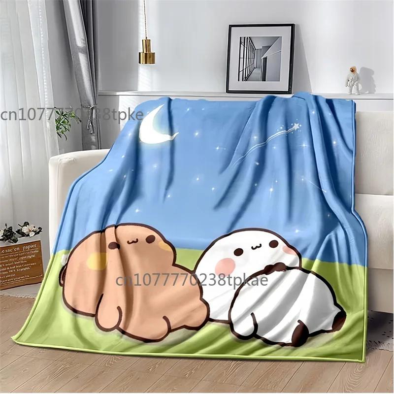 Cute Bubu and Dudu Series Blanket Flannel Cozy Soft Fleece Bedspread Classic Cartoon Blanket,Decke