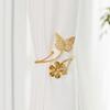 2pcs Elegant Butterfly & Floral Design Curtain Tiebacks - Minimalist Metal Curtain Holdbacks with Intricate Cut-Out Patterns for Bedroom