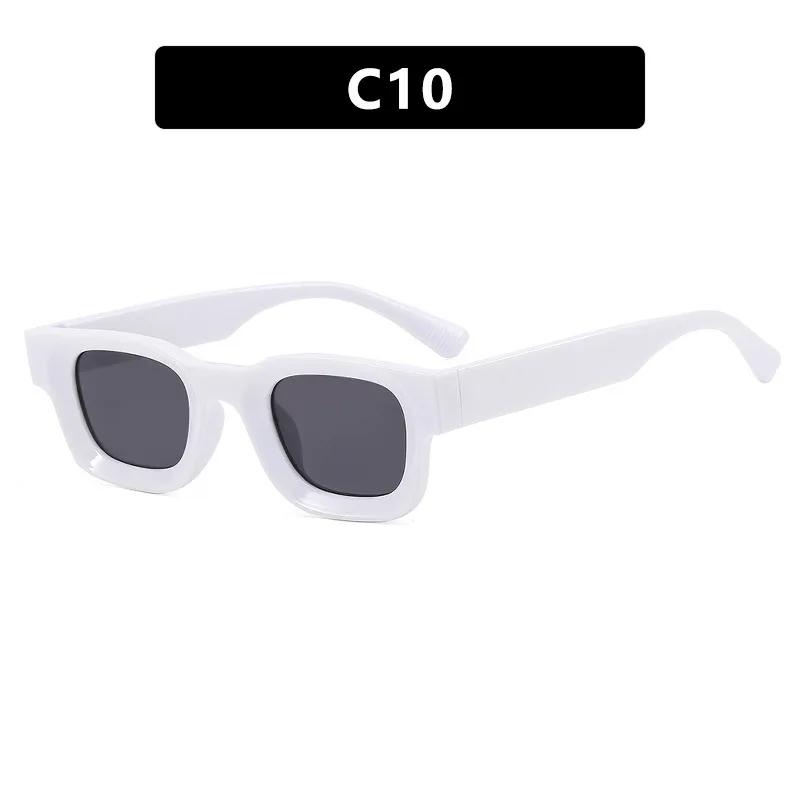 

Новые солнцезащитные очки в квадратной оправе для мужчин, роскошные солнцезащитные очки, массивные, для пляжа/путешествий/уличной одежды, прямоугольные очки, защита UV400, очки белый