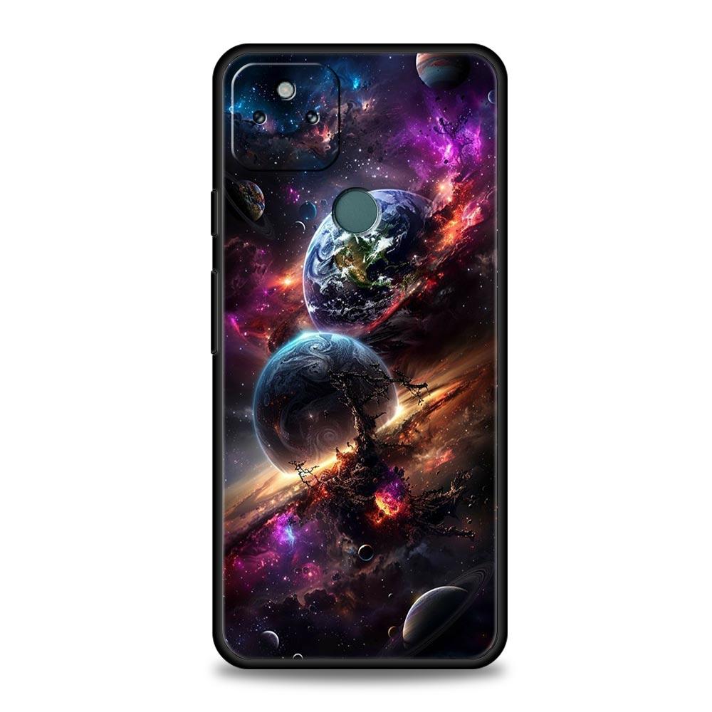 Universe Starry Sky Moon Phone Case Cover for Google Pixel 10 9 8 7 6 9A 8A 7A 6A Pro Shockproof Soft TPU 9 Pro XL Shell Capas