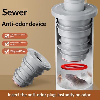 1PC Bathroom Sewer Seal Ring Anti-odor Leak-Proof Kitchen Sink Sewer Pipe Plug Washing Machine Floor Drain Connector Stopper 1PC