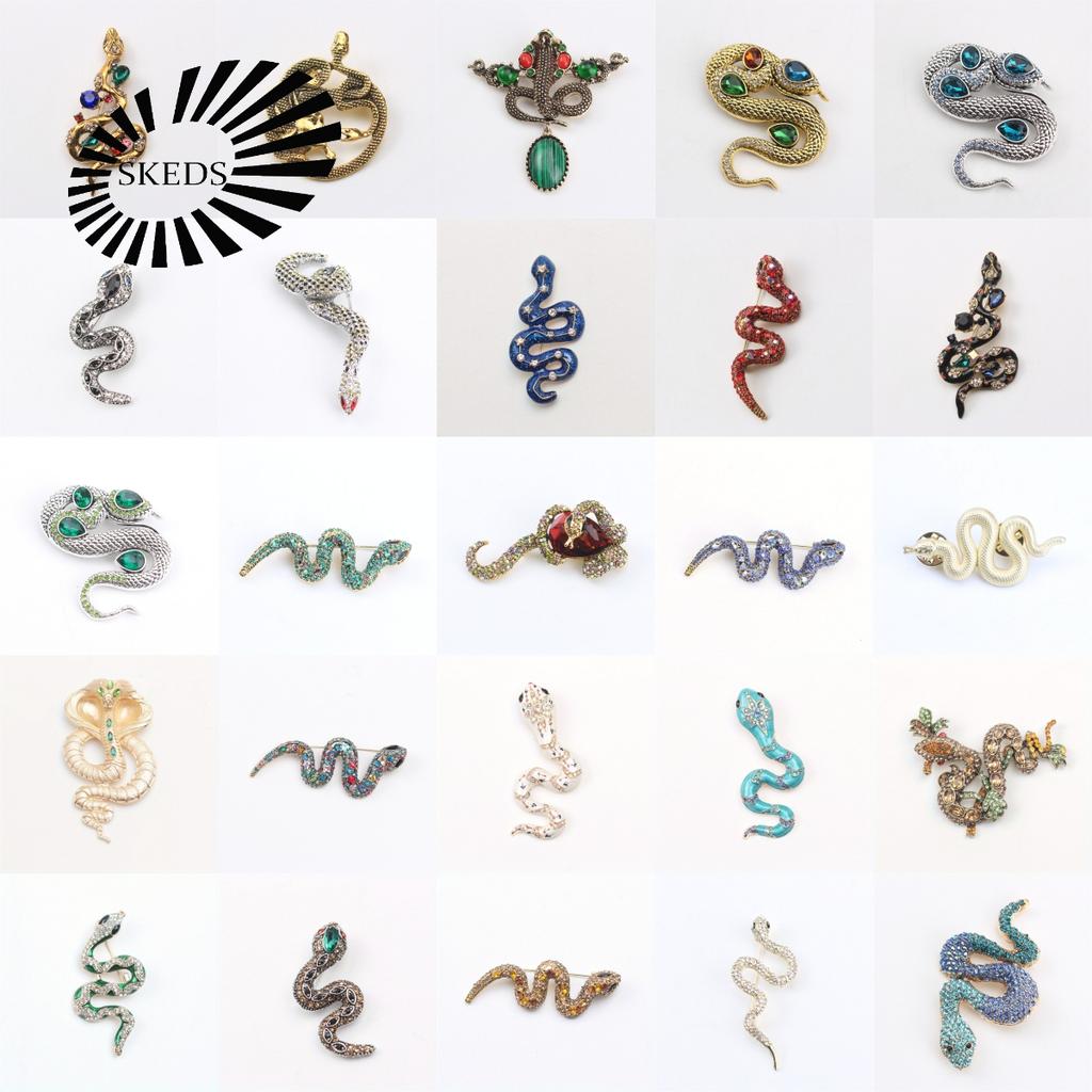 Stylish and Elegant Zodiac Animal Snake Brooch Personalized Luxury Accessory Pin Gift