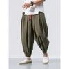 Summer New Casual Pants Men's Loose Bloomers Tied Feet Long Pants