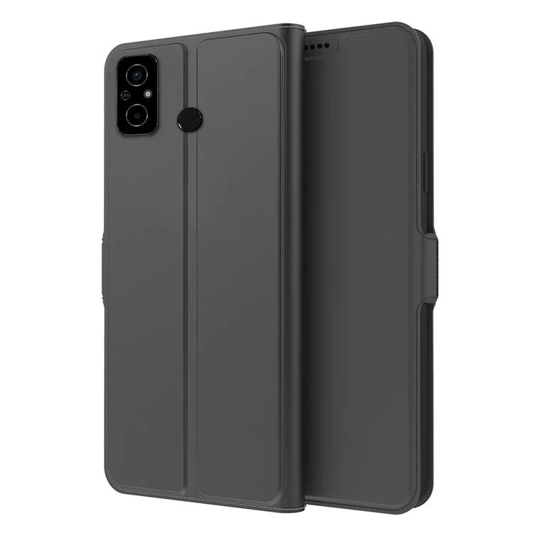 

For Xiaomi Poco C55 4G TPU+PU Leather Magnetic Phone Case Stand Cover with Card Slot