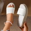 Fashion Women's Platform Slippers Hollow Mid Heels Shoes Designer Retro Sandals Casual 2025 New Shoes Summer Fashion Walking Zapatillas