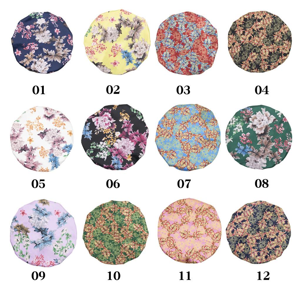 Soft Satin Hair Bonnet for Women Girls Silk Sleeping Showering Washing Face Salon Cap