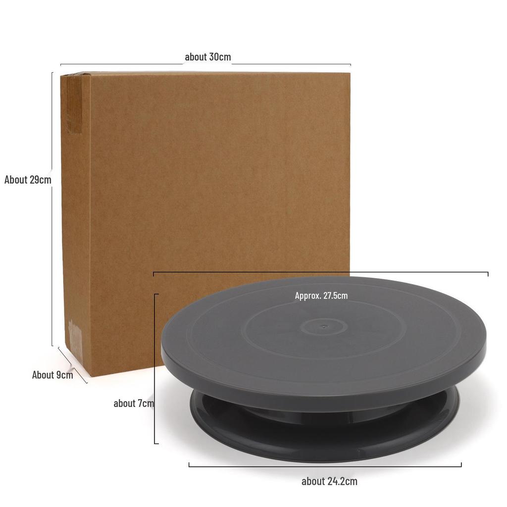 Rotating Cake Decorating Stand - Lightweight & Stable Plastic Turntable
