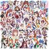 50 Stück Uma Musume Pretty Derby Spiel Graffiti Aufkleber Anime Mädchen Cartoon Aufkleber für Gitarre Telefon Gitarrenbecher Skateboard Spielzeug