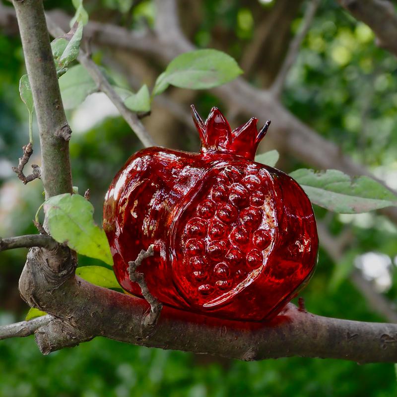Home Decor Vase Bud Vase Creative Pomegranate Vase Flower Arrangement Jar Hydroponic Vessel Tableware Storage Glass Vase