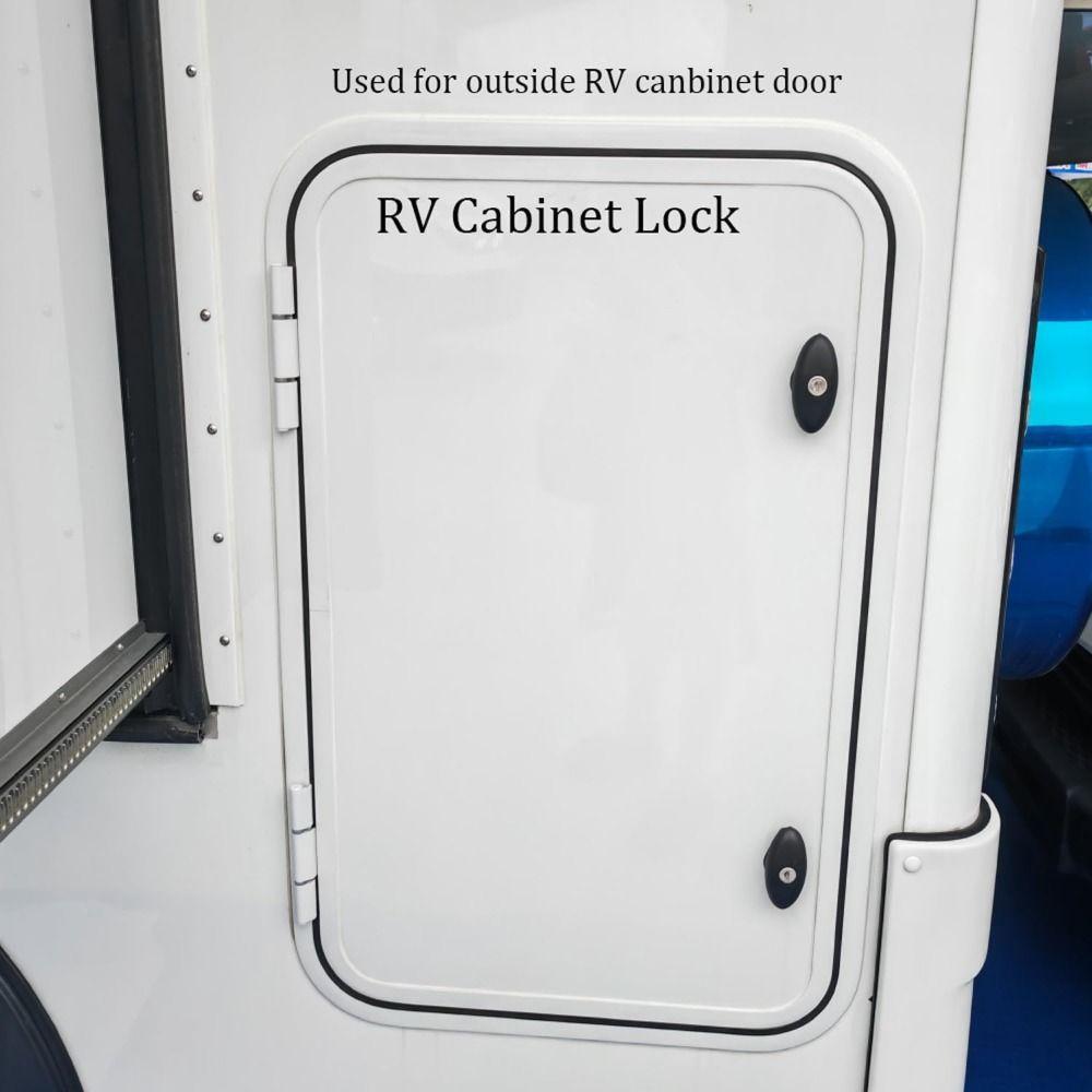 Weatherproof RV Cabinet Lock with 2 Keys Furniture Locks Professional Cabinet Door Lock Trailer