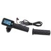 Acelerador de Manillar para Bicicleta Eléctrica con Pantalla LCD para Velocidad y Voltaje Longitud del Cable 170cm Se Adapta a Sistemas de 36/48/60/72V Incluye Par