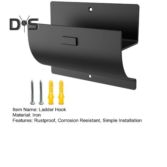 Wall-Mount Ladder Hook Rustproof Corrosion Resistant Multipurpose Easy Installation Heavy-Duty Ladder Hanger Hook