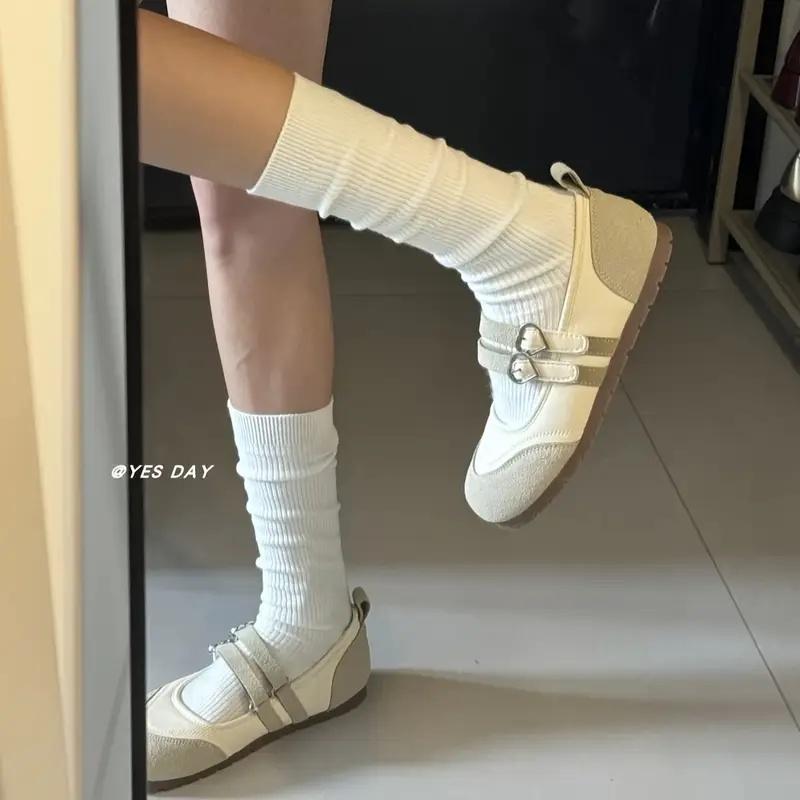 2025 Spring Soft PUMary Jane Shoes Elegant Versatile Dress Pumps for Women Wear Casual Chic Footwear Soft Texture Footwear