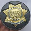 New California Highway Pure Copper Badge and Seven Corner Inlaid Wallet Belt Buckle Bead Chain