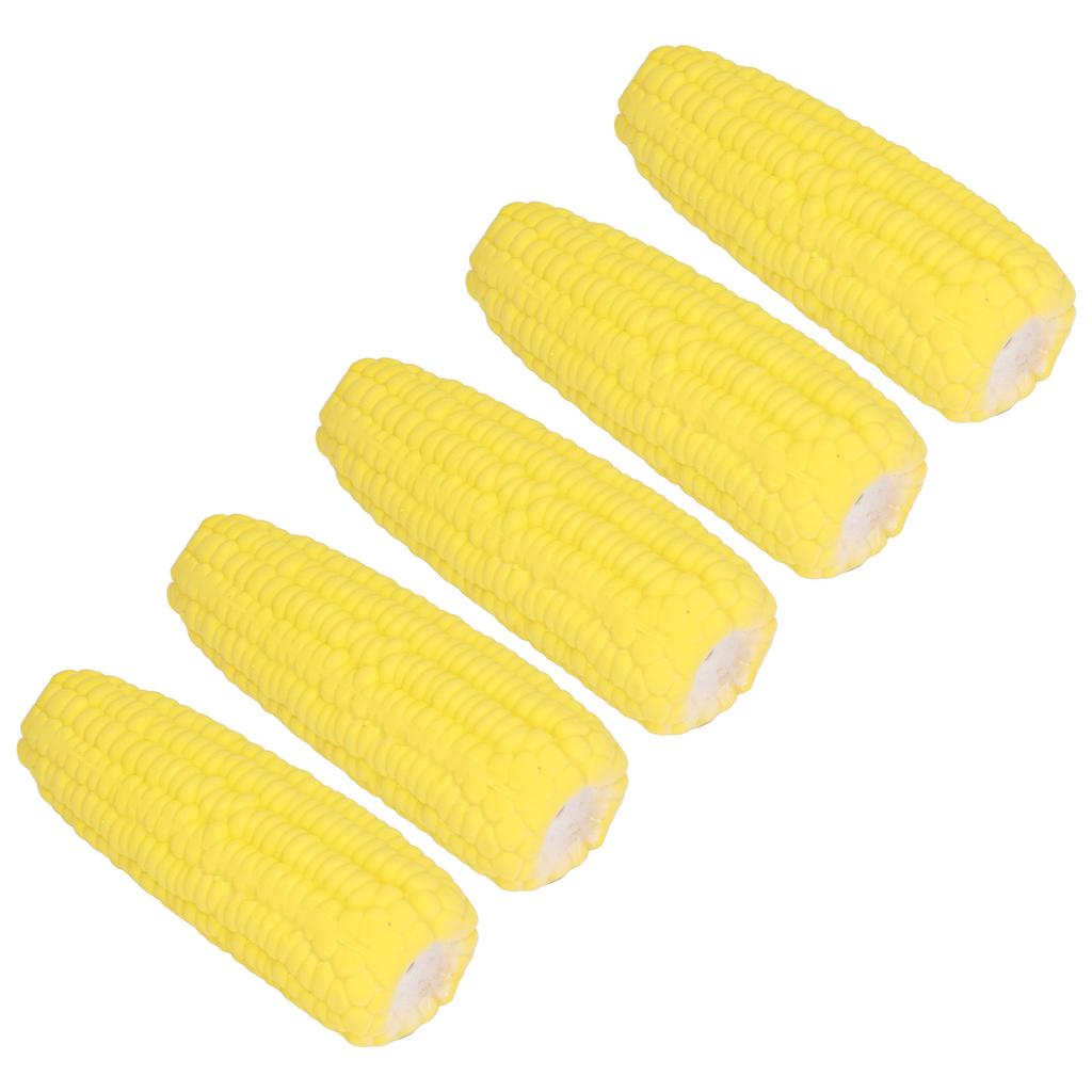 5Pcs Dog Corn Toy Latex Simulation Interactive Puppy Teething Chew Toys with Sound for Small Medium