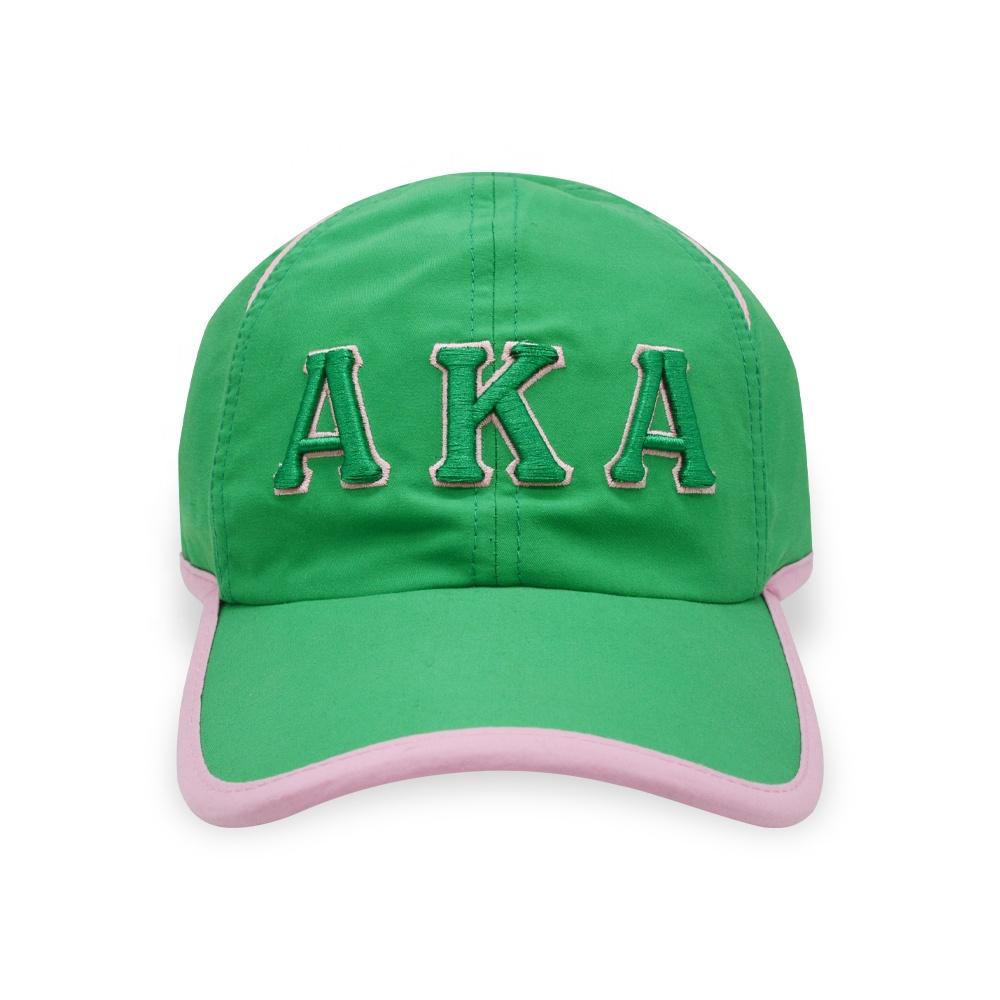Custom Embroidery logo Sport Cap 100%cotton Bright Green pink Matching Color Adult Hat зелёный