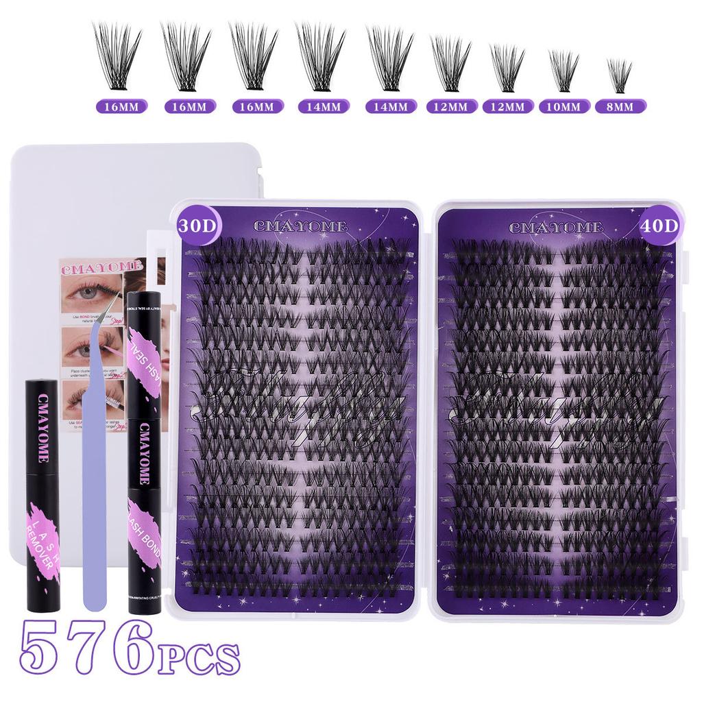 Natural Thick D-Song Single Cluster False Eyelashes 8-16Mm Simulated Daily Makeup Segmented Multi-Hair Eyelashes