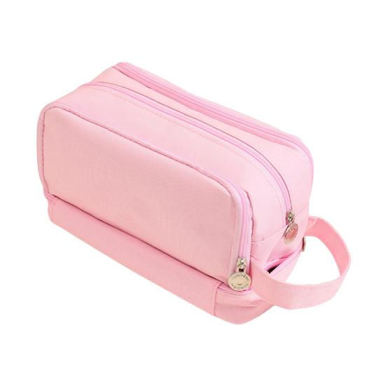 Trousse à crayons de grande capacité pour fille, compartiments multiples, sac de papeterie, organisateur avec dragonne portable