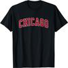 Chicago Illinois IL Vintage Sports Design Red Design T-Shirt