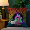 The M-Midnight Gosple Pillow Case Plush Linen Soft Double Sided Printed Design Throw Cushion Decorative Home