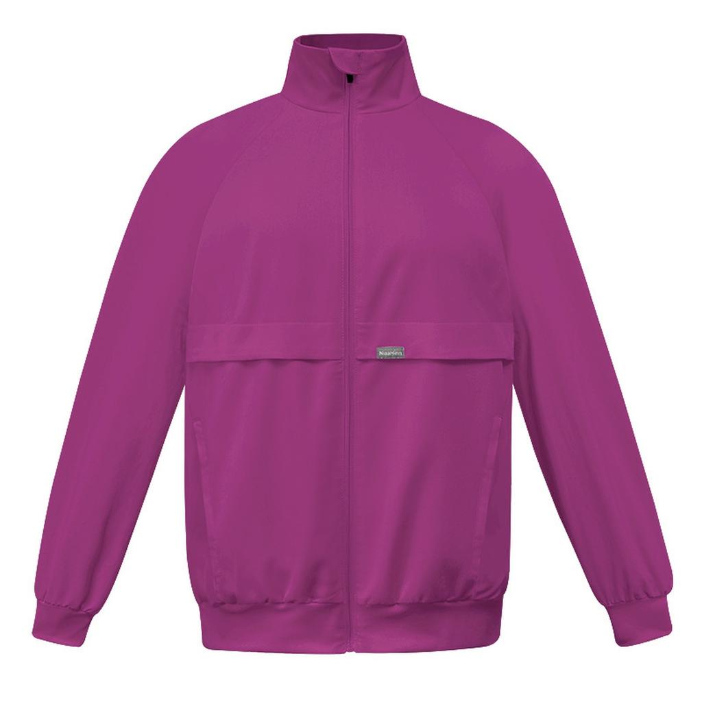 Men's And Women's Solid Color Thick Long Sleeved Jacket With Stand Up Collar Pocket Nurse's Clothing Protective Worker's Clothing Jacket