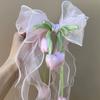 Pendant Tassel Muguet Flower Hairpin Mesh Ribbon Organza Bowknot Barrette  Bridesmaids