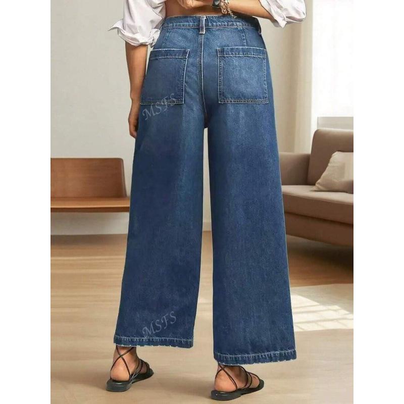 Q 92322 Plus Size Wide Leg Cross-Border Jeans
