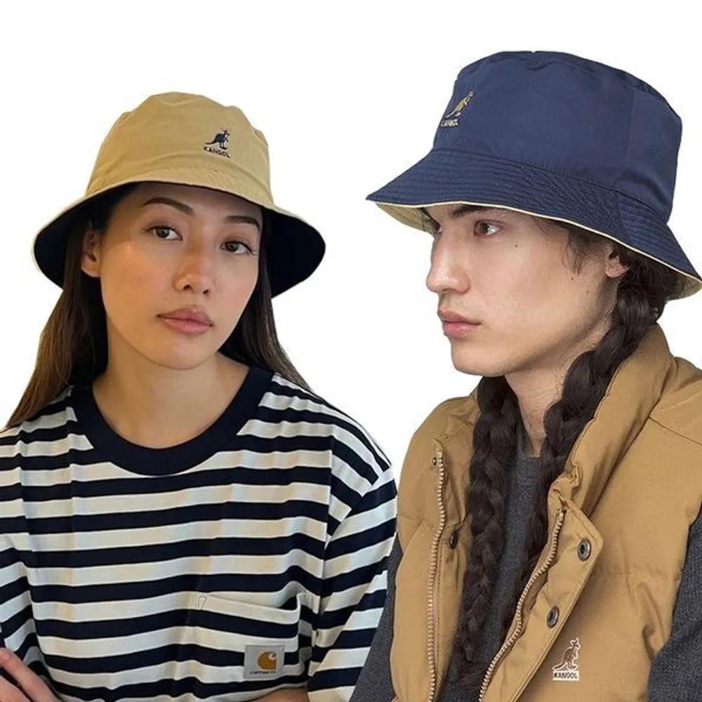 KANGOL Reversible Bucket Hat Ripstop Hat Khaki Navy L(58~60)