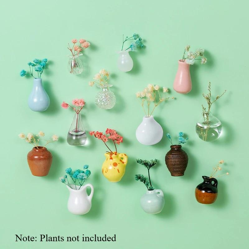 Decorative Magnet Room Mini Fridge Small Vase Refrigerator Stickers Personalized Gifts Creative 3D Home 1/5 Mini Ceramics Decor