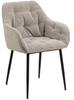 Brooke Beige Monza Upholstered Chair with Armrests