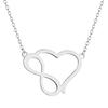 Kinitial Exquisite Fashion Earrings Handmade Heart Infinity Necklace - Minimal Heart Necklace Birthday Gift for Lovers