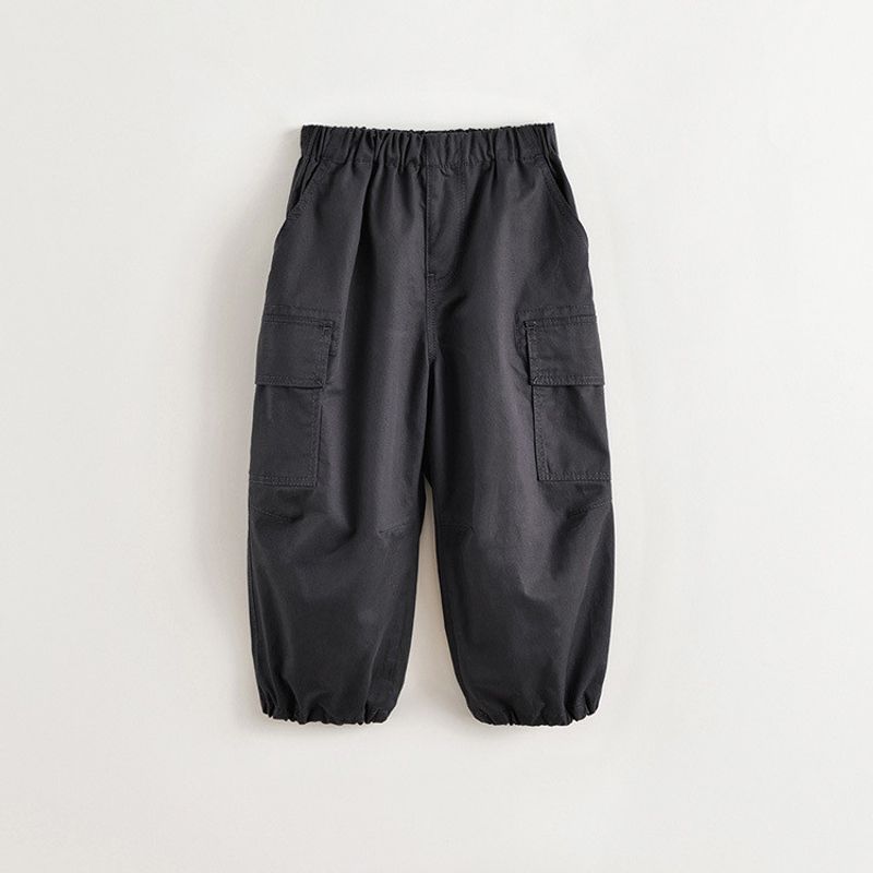 [Soft Pima Cotton] Mark Jenny Boys and Girls Outdoor Lightweight Cargo Pants Children s Casual Pants Spring Wear 250292 Black 160