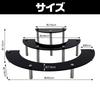 Famimueno Figure Case Display Rack Transparent Acrylic Shelf Stage Exhibition Stairs 3 Set of (Black, Tiers, 2)