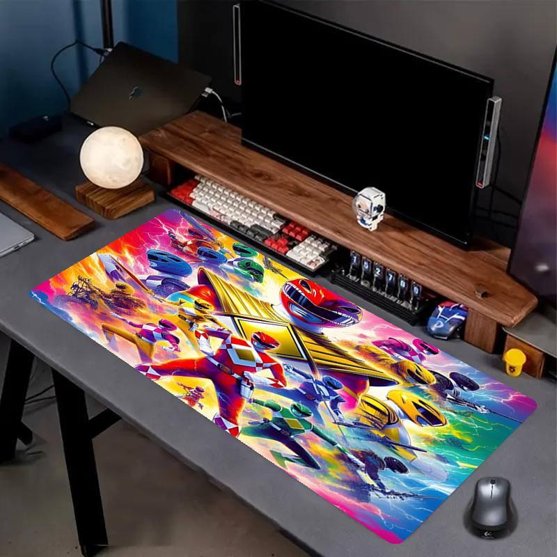Mighty Morphin Power Rangers Print Mouse Pad, Anti‑Slip Desktop keyboard Mat, for PC Laptop Gaming Working Daily Use, Cool Festival Surprise Gift