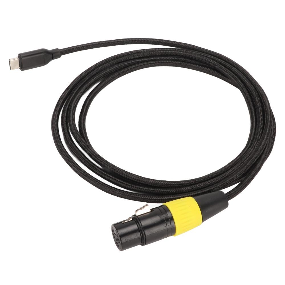 Flexible Type C Male to XLR Female Cable 3 Pin XLR USB C Microphone Cable For Phone